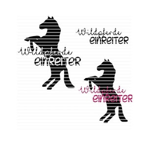 Plotter and laser file Wild horses Einreiter