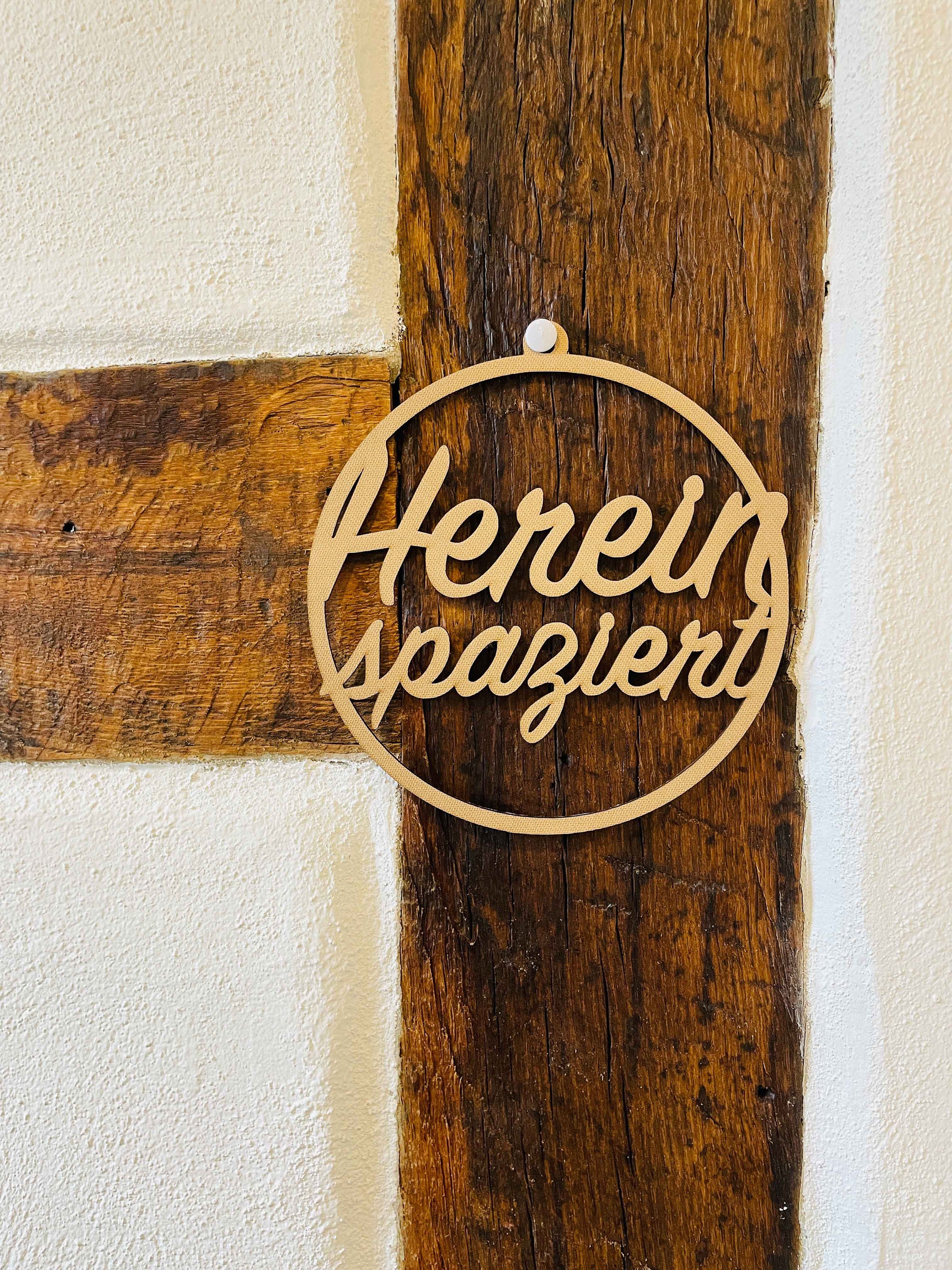 Hereinspaziert, SVG + DXF, Plotterdatei, Sprüche, Spruch, Kranz Etsy.de