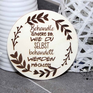 Treat others as you would like to be treated yourself, SVG + DXF, plotter file, spell flower wreath, laser file
