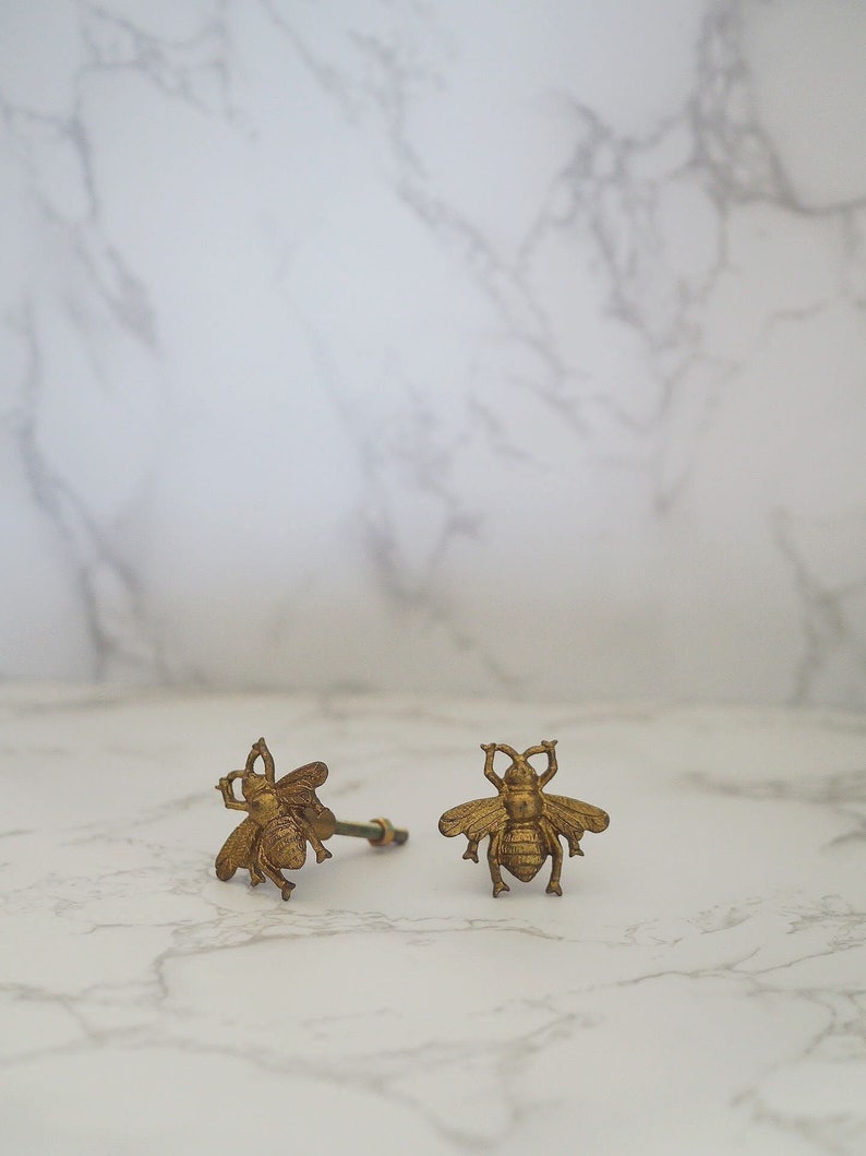 Gold Bee Vintage Drawer Knob Etsy UK