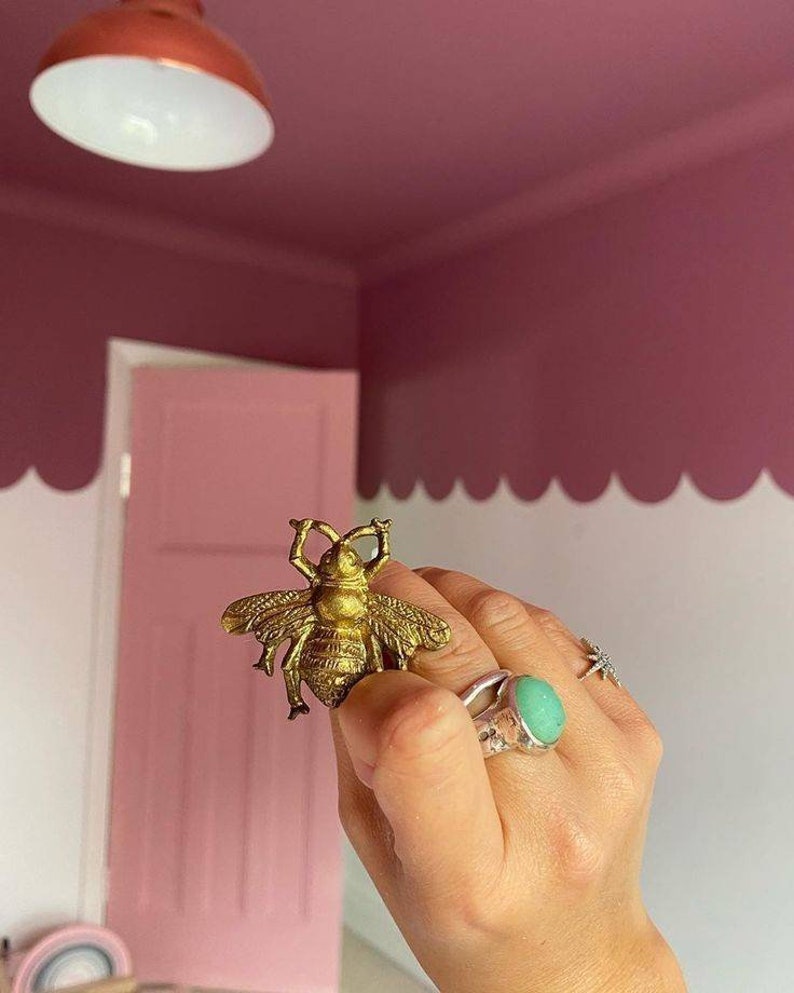 Gold bee vintage drawer knob Etsy