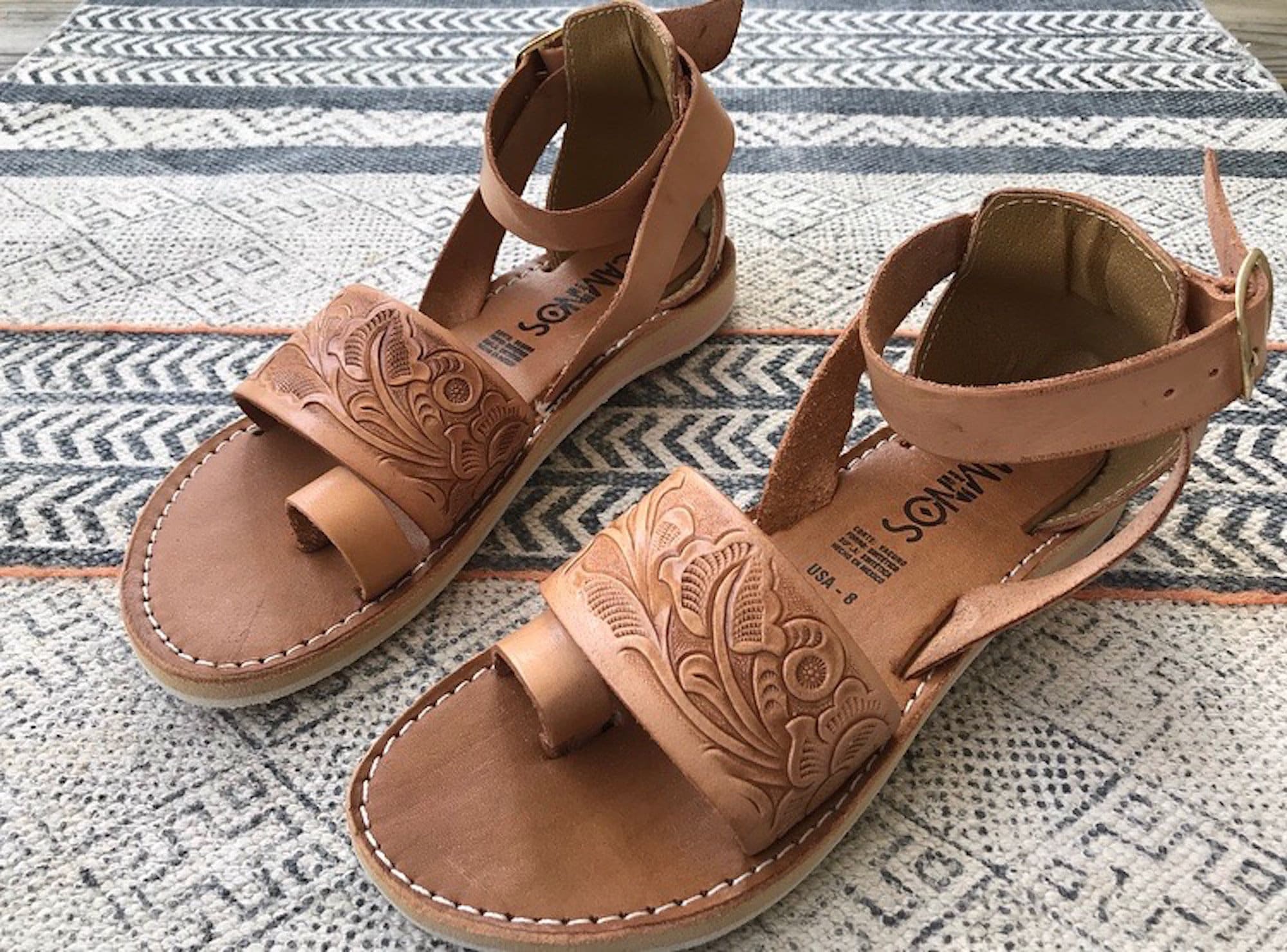 Sandalia Huarache Mexicana. Sandalia de cuero. Sandalia | Etsy España