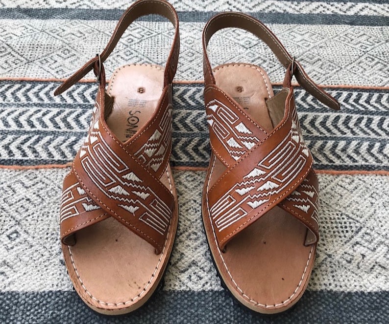 Men's Huaraches Cruzados. Leather Handmade Sandals. Brown - Etsy