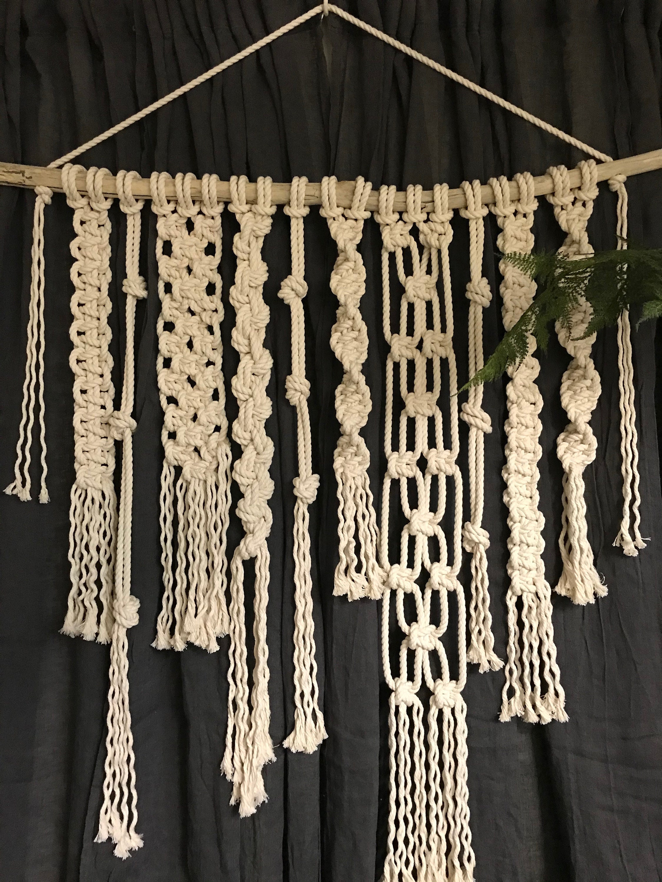 Large Driftwood and Rope Wall Hanging Etsy