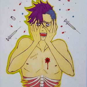 Shorter Wong Banana Fish A5 Postkarte
