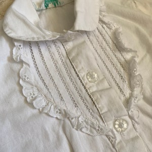 Vintage Baby Eyelet White Button Up top image 4