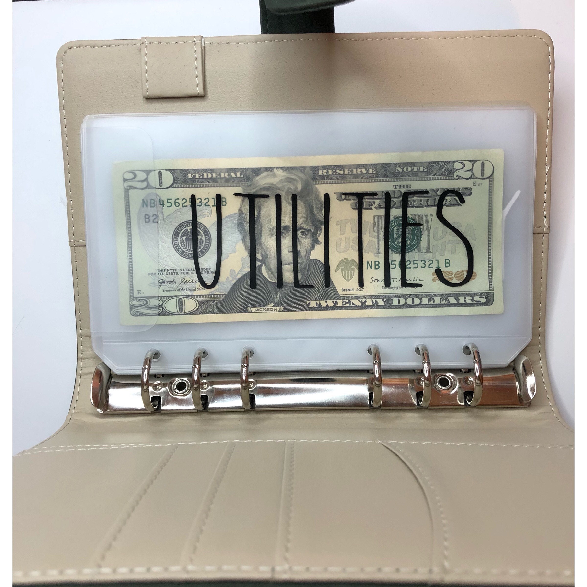 Clear Binder With Flap Personal Pocket Pouch For Cash Stuffing Etsy