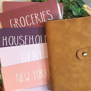 8 Rae Dunn Laminated Cash Envelopes, Cash Stuffing, Dave Ramsey, Cash Envelope System, Rae Dunn, Cash Envelope Wallet