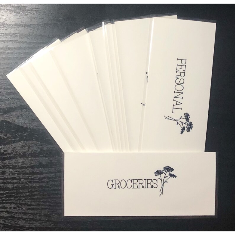 Dave Ramsey Minimalistic Cash Envelope System BudgetPerfect 8 Minimalist Floral Laminated Cash Envelopes For Budgeting Money Envelopes