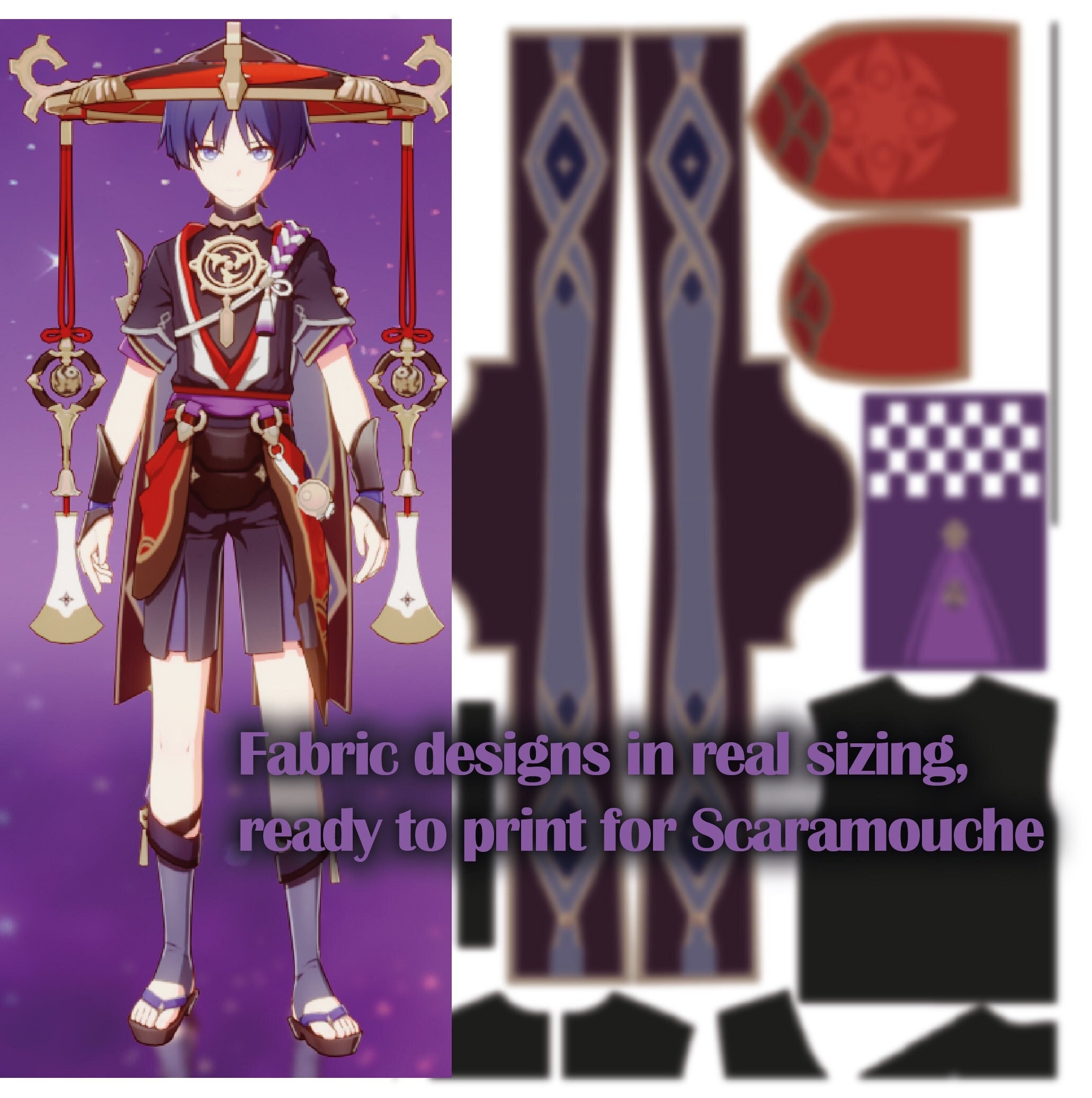 Scaramouche Kunikuzushi Genshin Impact Digital Design Ready