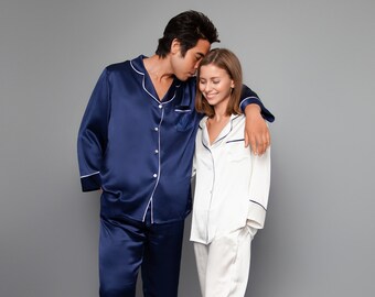 Mens Silk Satin Long Pajamas Set pajamas for men Silk sleepwear__For Great Gift Mens Silk Satin Long Pajamas Set pajamas for men Silk sleepwear__For Great Gift