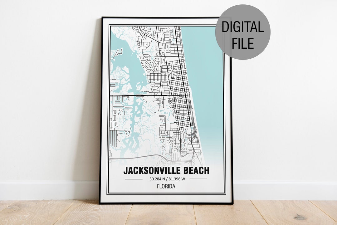 Jacksonville Beach Map Print Florida United States Poster Street Map Il 1080xN.3175541819 Odbq 