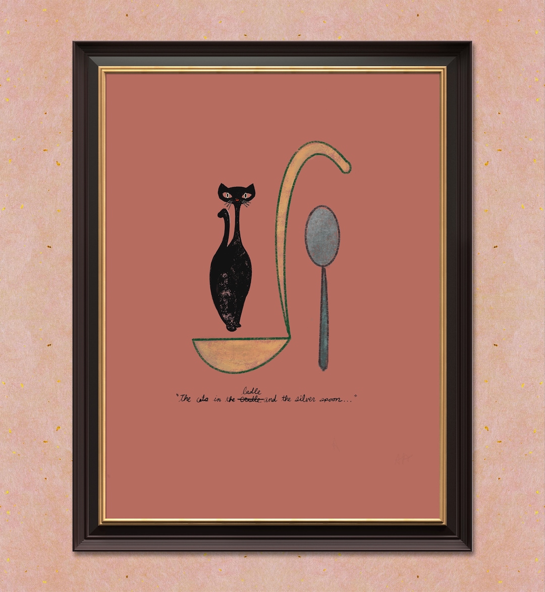 Funny Cat Kitchen Print: Retro Mid-century Modern Wall Art - Etsy