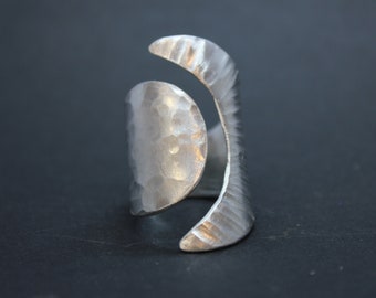 Anello Sole luna, alluminio, regolabile, nickel free, inalterabile, uomo, donna