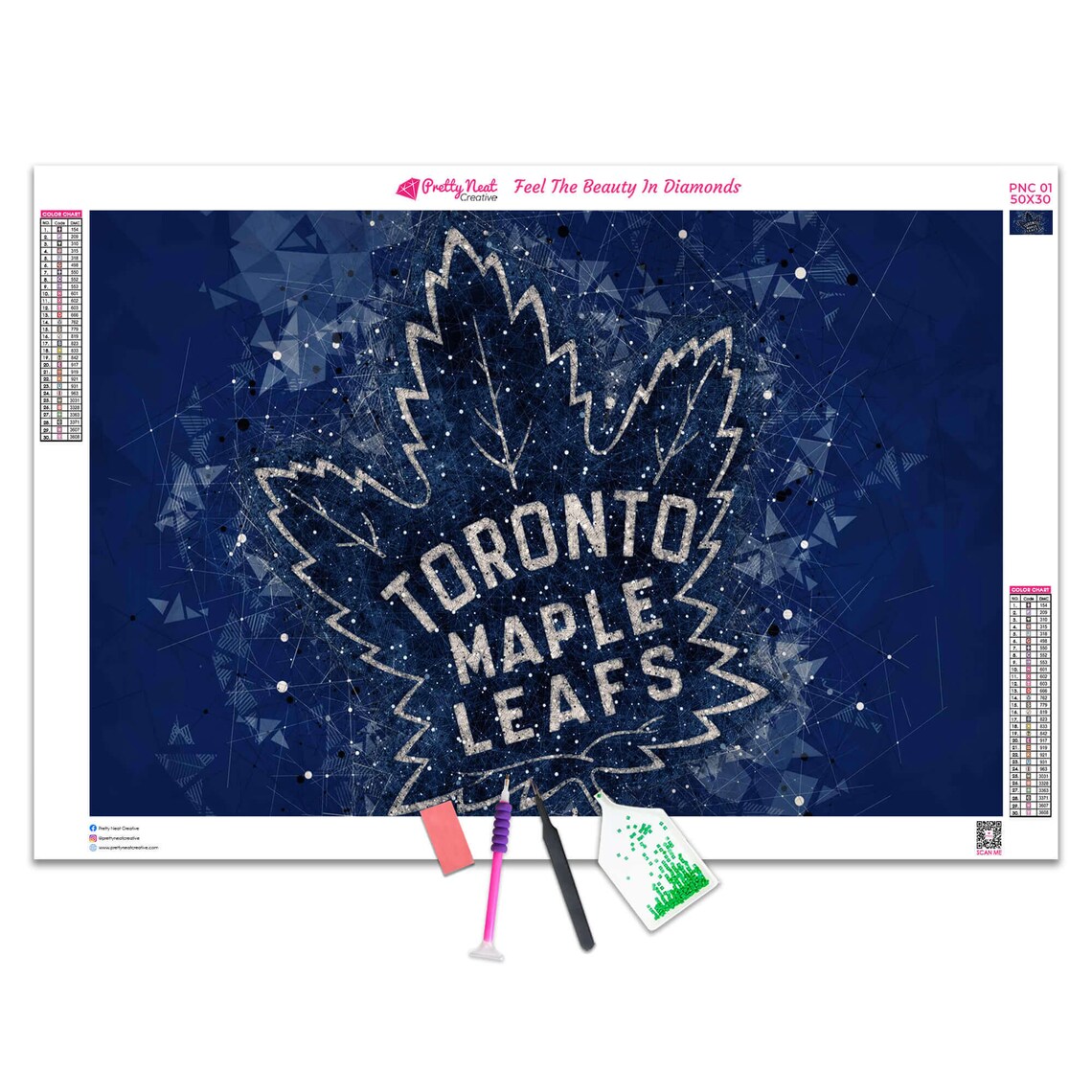 Toronto Maple Leafs 5D Diamond Painting Art Kit Full Square Etsy