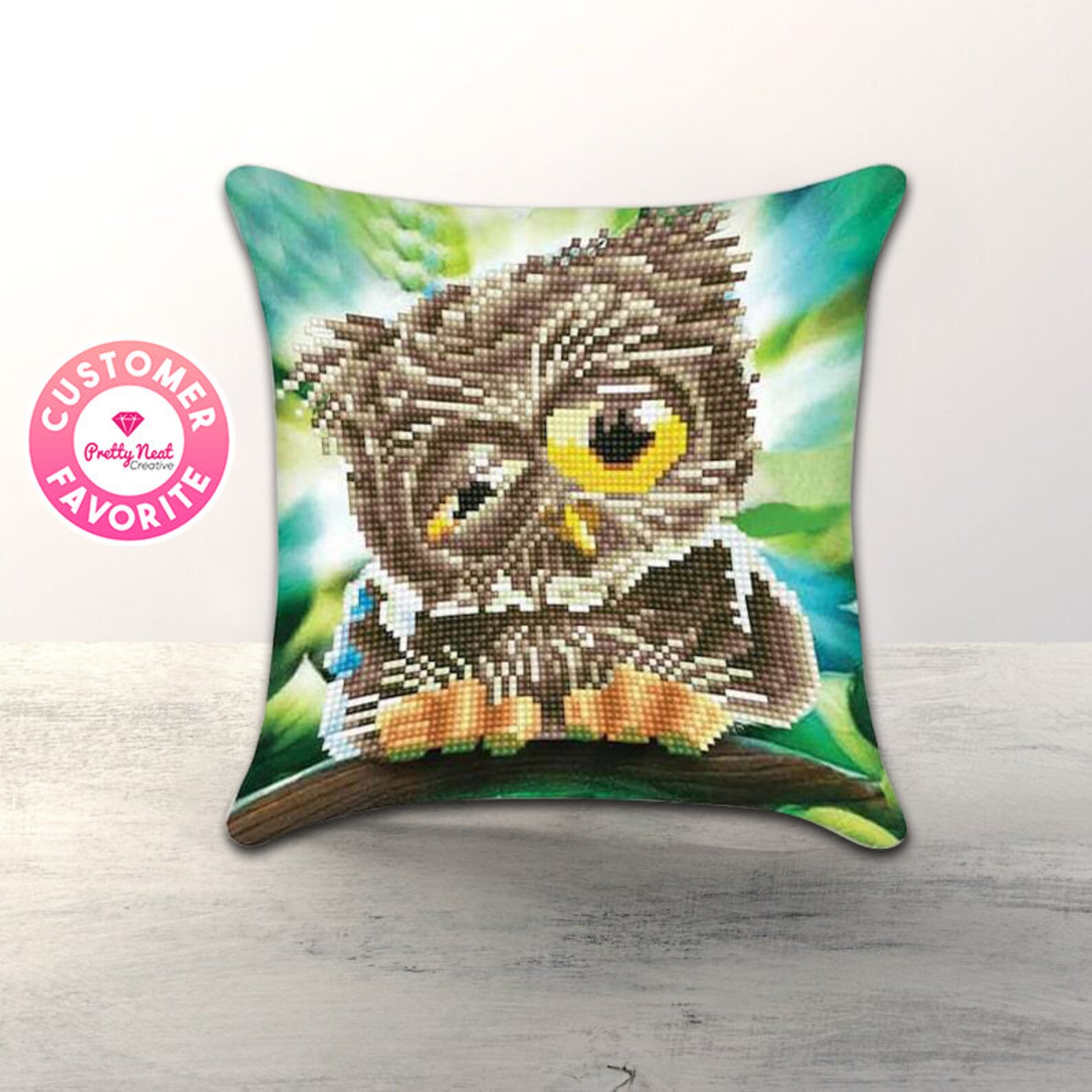 Süße Schlafende Eule DIY Handarbeit 5D Diamant Kunst