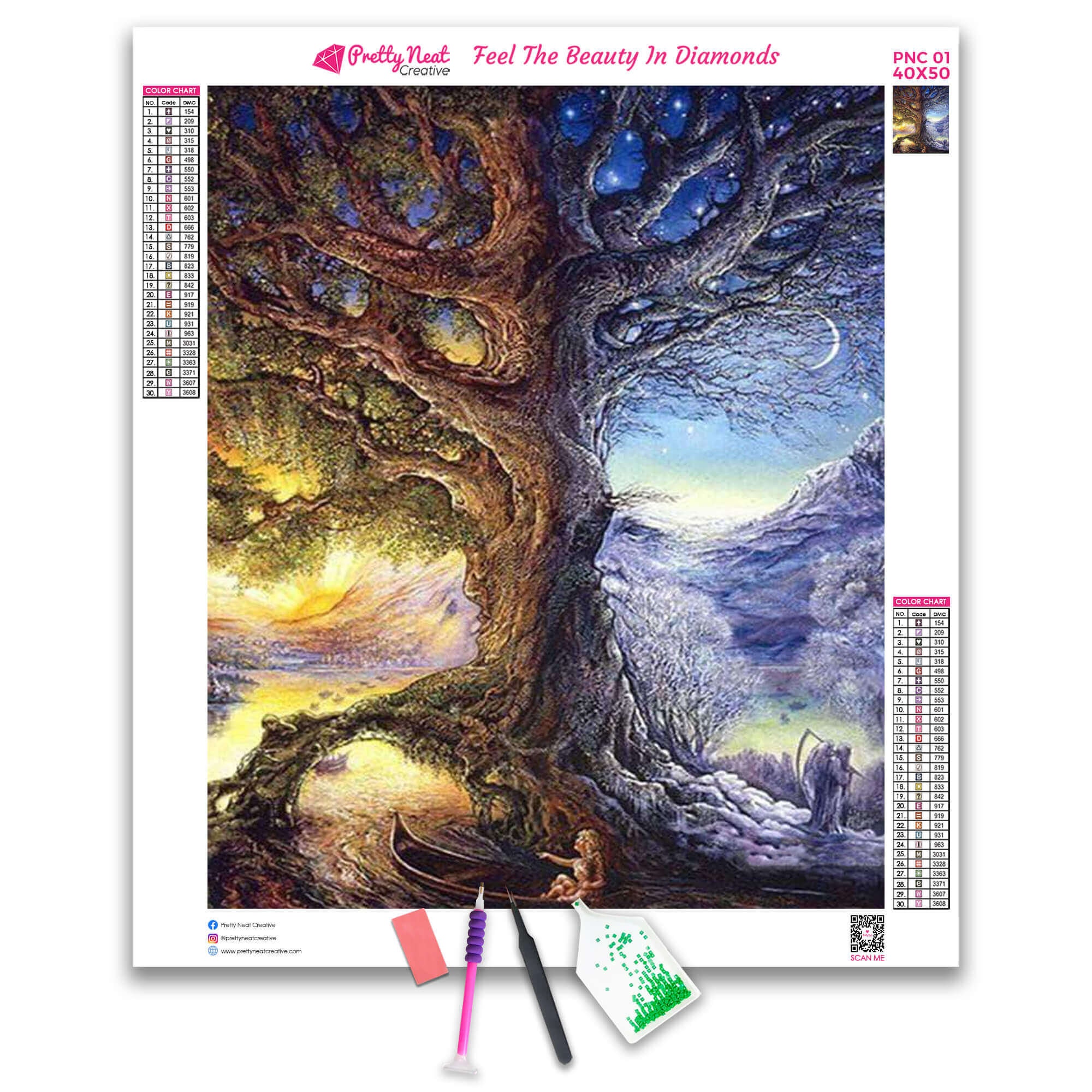 5D DIY Tree of Life Diamond Art Painting Kit Full Square Etsy