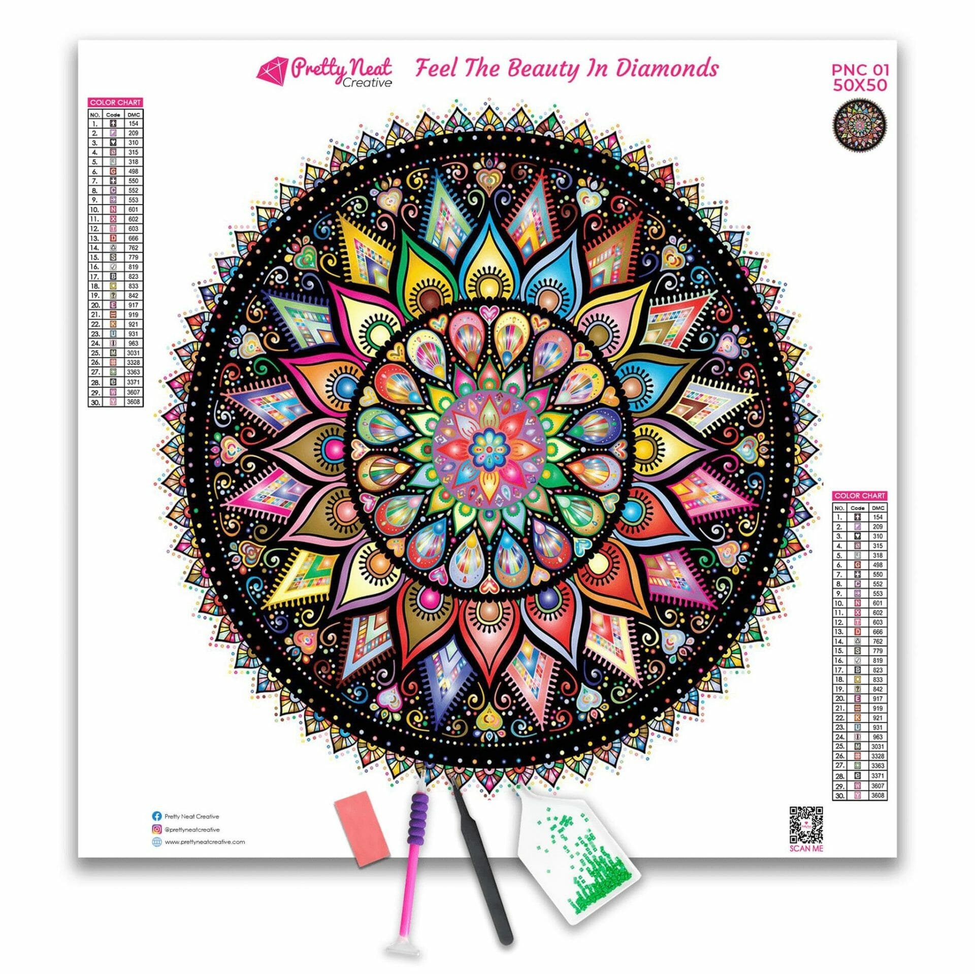 5D DIY Full Drill Diamond Painting Mandala Cross Stitch Embroidery Kit /Lot 5D DIY Full Drill Diamond Painting Mandala Cross Stitch Embroidery Kit /Lot