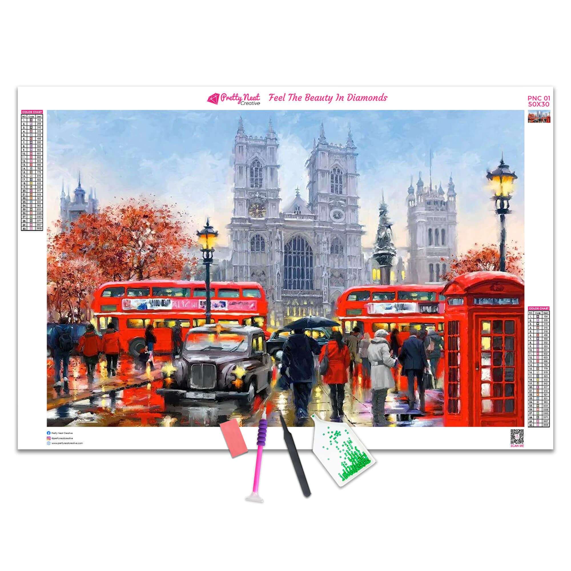 5D DIY Autumn in London Diamond Art Painting Kit Full Square | Etsy