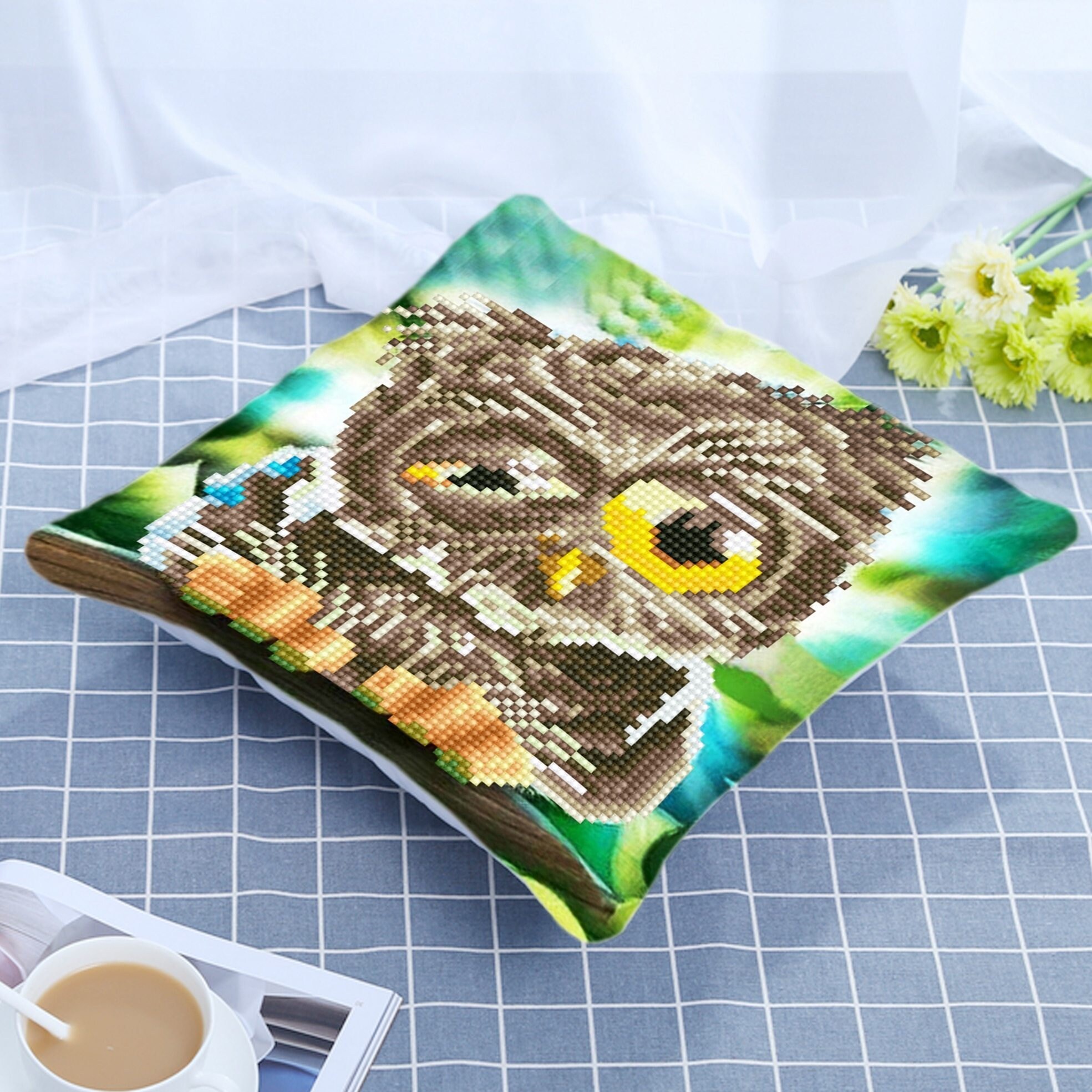 Süße Schlafende Eule DIY Handarbeit 5D Diamant Kunst