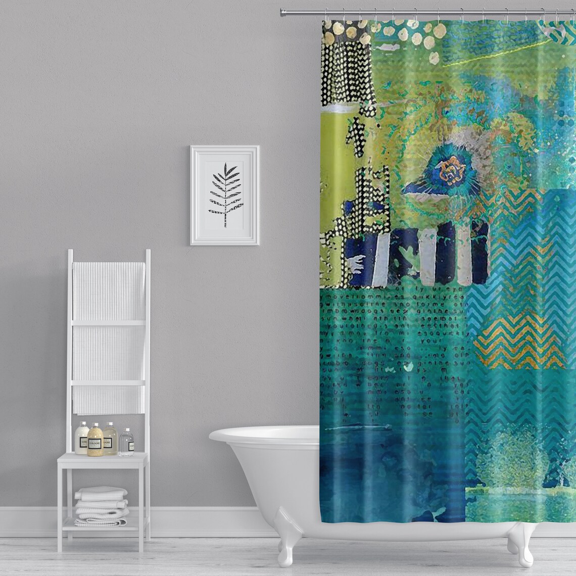 Designer Abstract Art Shower Curtain Abstract Shower Curtain Etsy