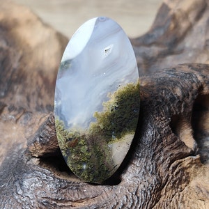 Scenic moss agate, Cabochon, Gem stone, Landscape