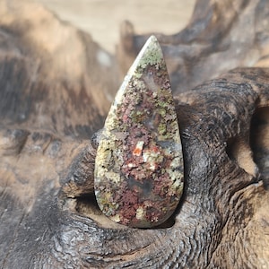 Multicolored Scenic Moss Agate Cabochon Gemstone