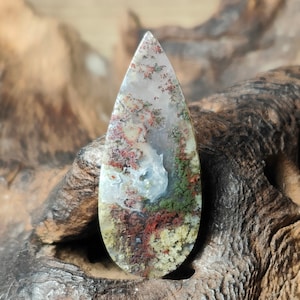 Scenic Multicolored Moss Agate, Cabochon, Gemstone