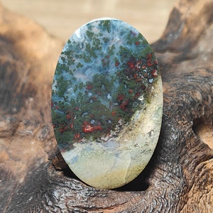Beautiful Landscape Scenic Moss Agate Cabochon