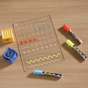 PRE WRITING LINE Development Board, Kids Learning Board, Tracing Boards For Toddlers, Sensory Montessori Board, Learning Activity Toy