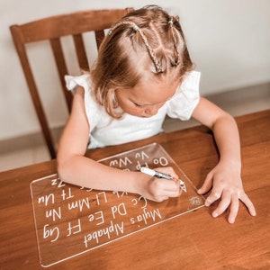 Personalised Alphabet Learning Tracing Board, Kids Learning Board, Shape/Number/Alphabet Tracing Boards, Sensory Montessori Board