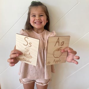 ALPHABET and PICTURE FLASHCARDS, flashcards, timber flashcards, alphabet flashcards, flashcards for kids
