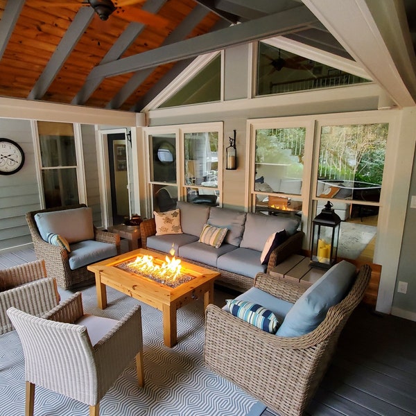 Patio Fire Coffee Table Etsy