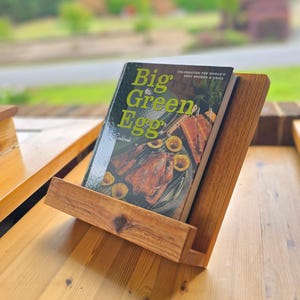 Wooden Cookbook Stand | Classic Cookbook Holder | Cedar Wood Recipe Holder | Wood Decor Best Seller | Cookbook Stand | Kitchen Essential