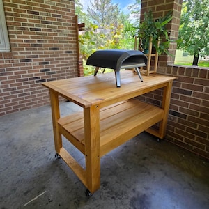 Pizza Oven Table | Big Green Egg Table | Outdoor Griddle Cart | Cedar and Pine Outdoor Table | Kamado Joe Cart | Flat Top | Easy To Assemble