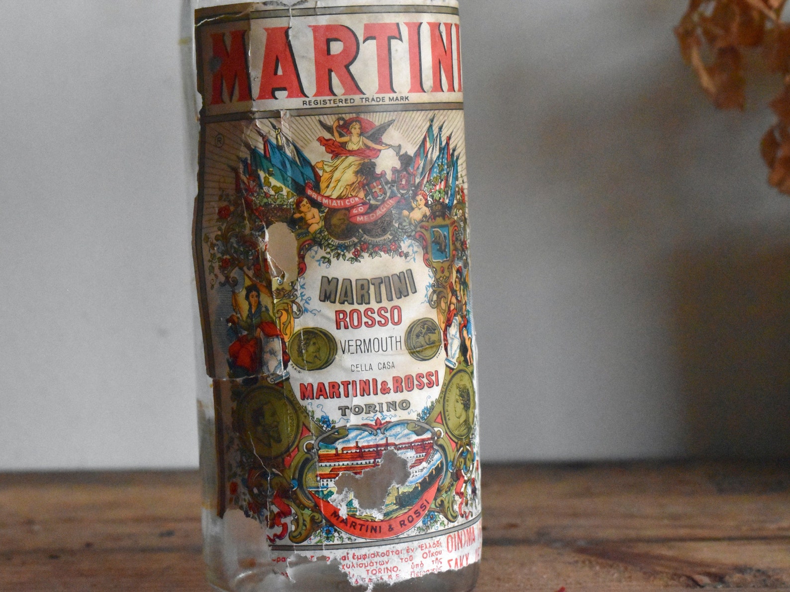 Martini Rosso 60s Martini Bottle Vintage Vermouth Bottle Etsy UK