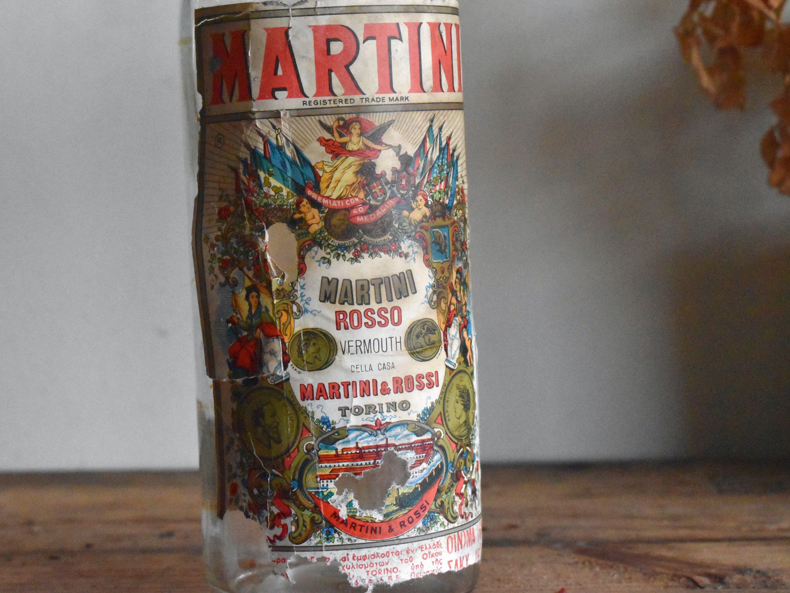 Martini Rosso 60s Martini Bottle Vintage Vermouth Bottle Etsy