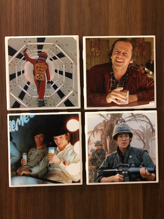 Stanley Kubrick- Coaster Set- 2001 A Space Odyssey- The Shinning- Clockwork Orange- Full Metal Jacket