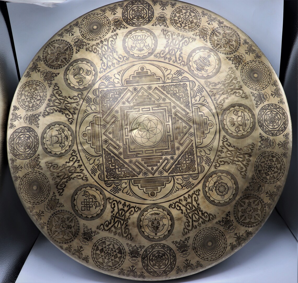 27 Inch Large Gong Bell Special Handcarved Gong Bell Etsy