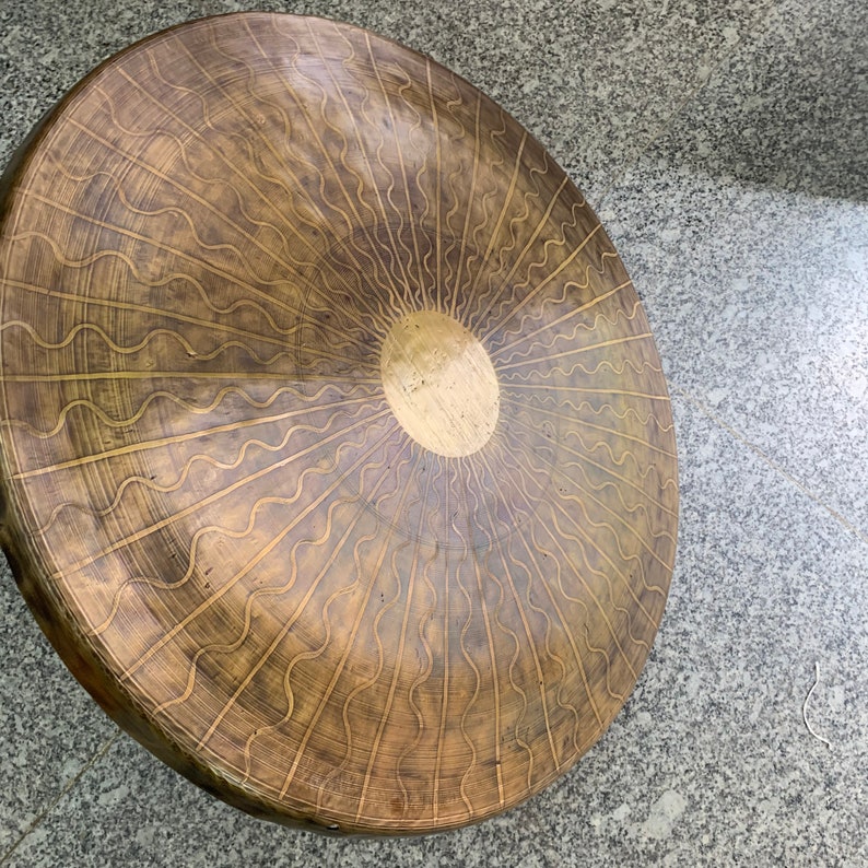 20 Inch Tibetan Gong Bell, Large Gong Bell, Meditation, Chakra Healing