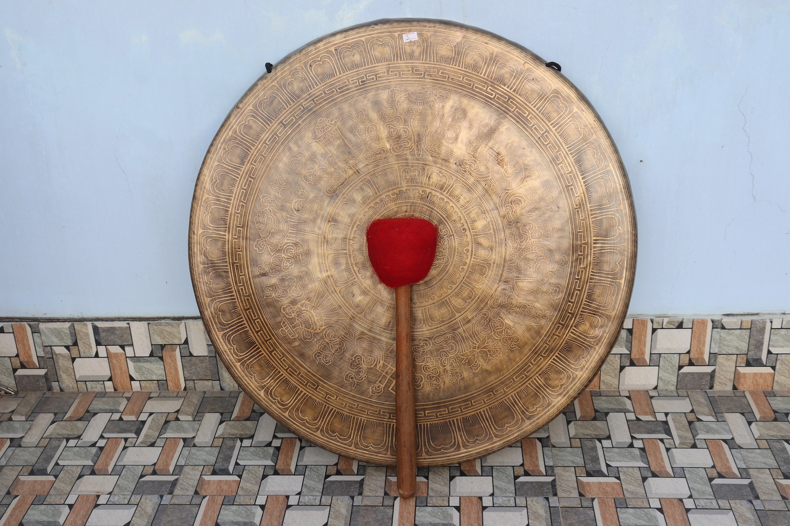 70 Cm Extra Large Gong Bell, Stunning Tibetan Gong Bell Handmade in