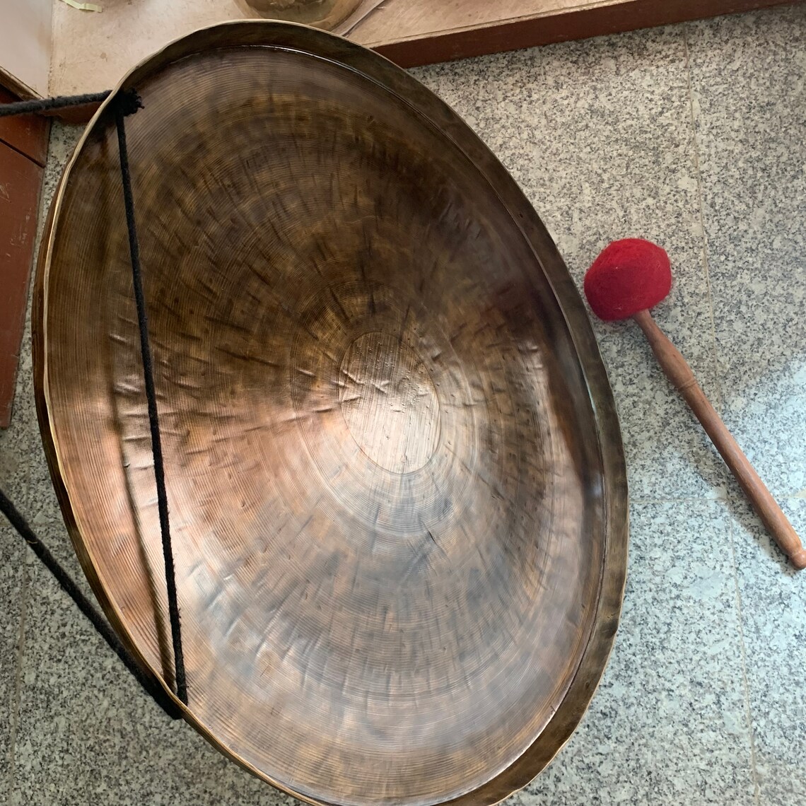 23 Inch Gong Bell, Large Gong Bell, Meditation, Chakra Healing Prayers