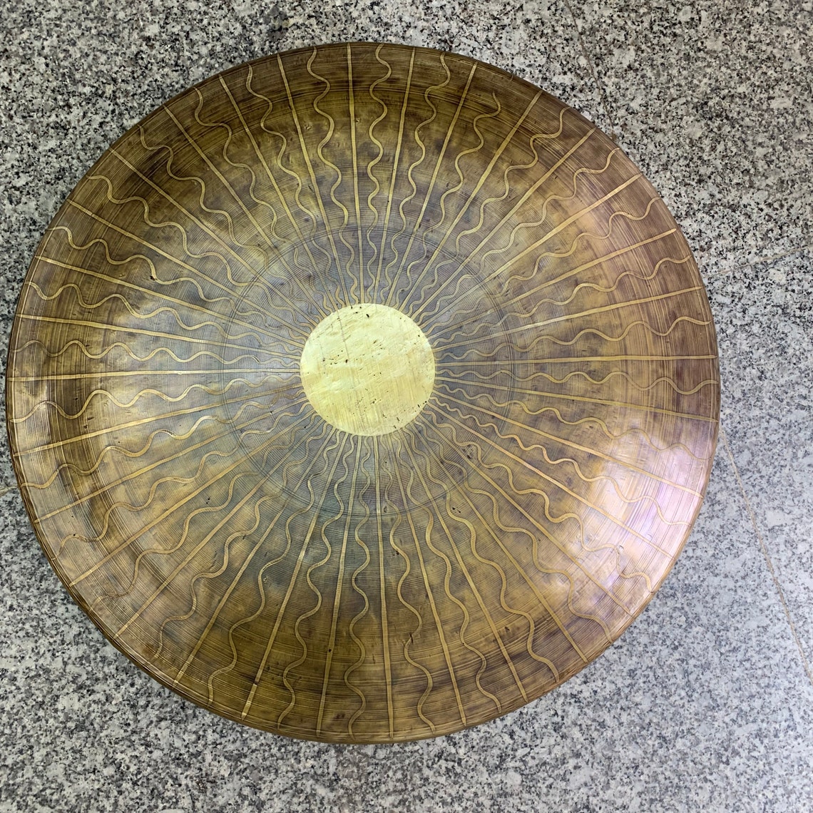 20 Inch Tibetan Gong Bell, Large Gong Bell, Meditation, Chakra Healing