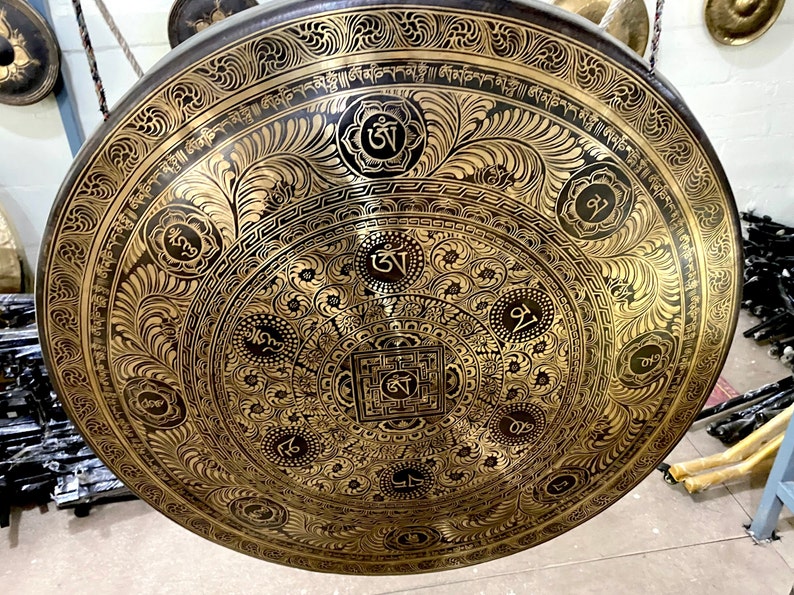 Extralarge Handmade Tibetan Gong Professional Sound Healing Gong