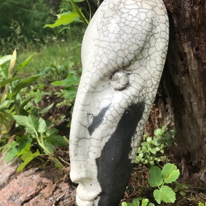 Keramik Raku Maske, handgemachte Kunst aus Schweden, Wanddekoration, Home Decor