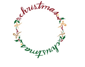 Christmas Monogram Frame - Christmas Christmas - SVG Download File - Plotter File - Crafting - Plotting - Cricut