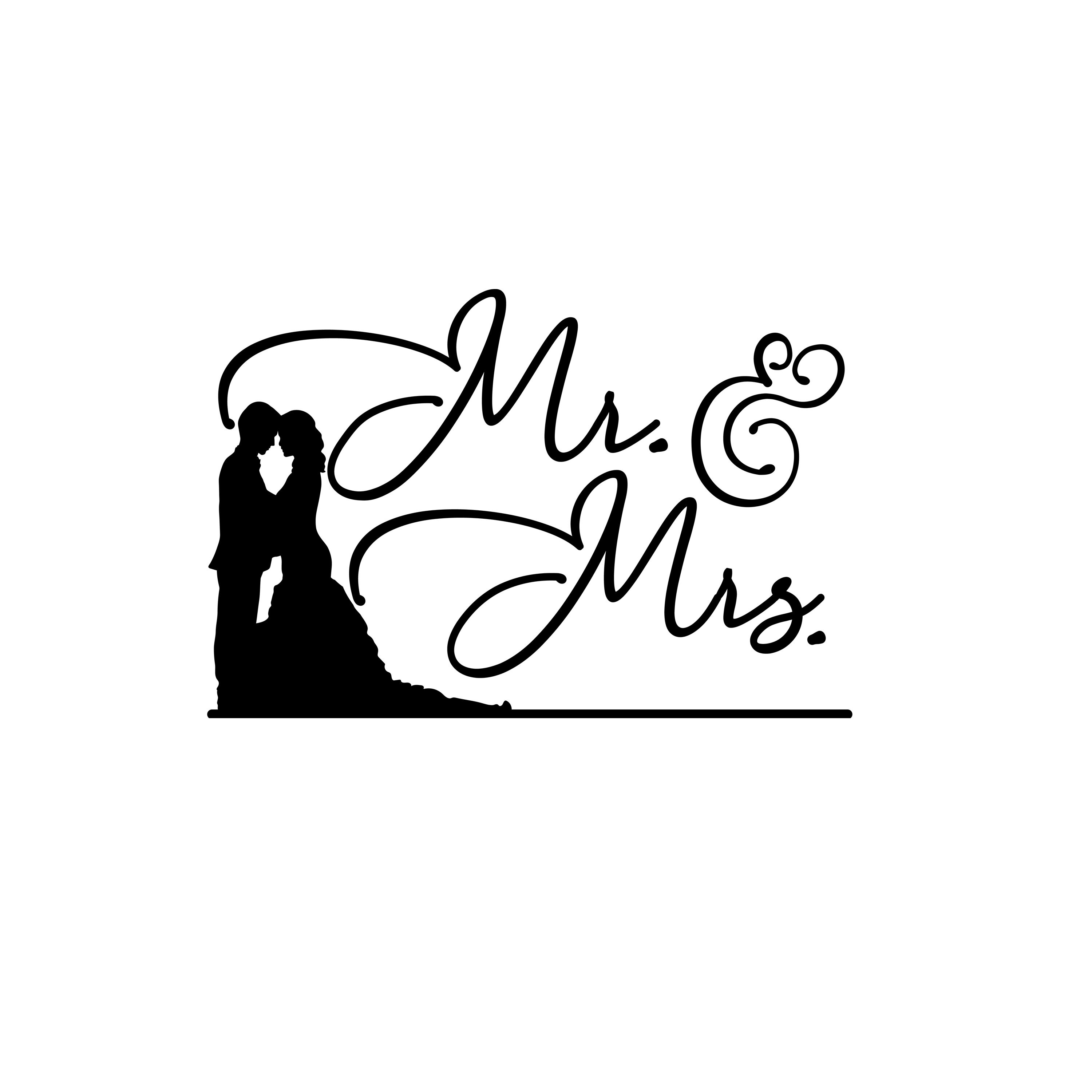 Mr. & Mrs. Wedding Couple SVG Download File Plotter File - Etsy