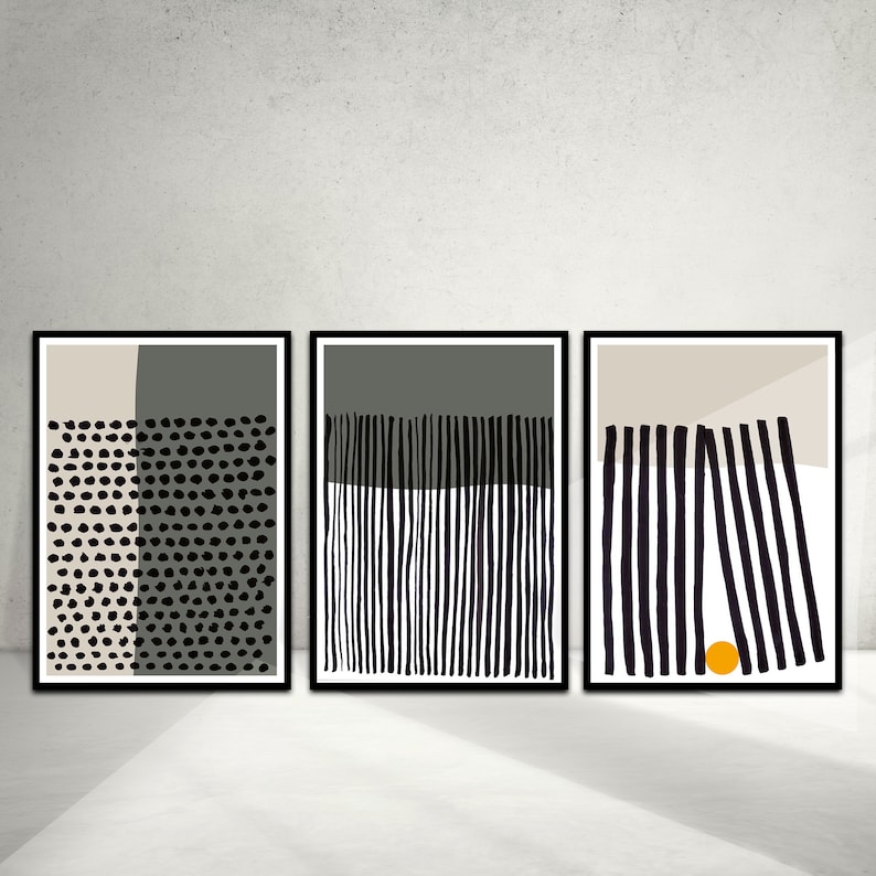 Printable Artwork Instant Digital art 50x70 downloadable poster to frame Stylish Home Print Minimalist Modern Geometric set of 3