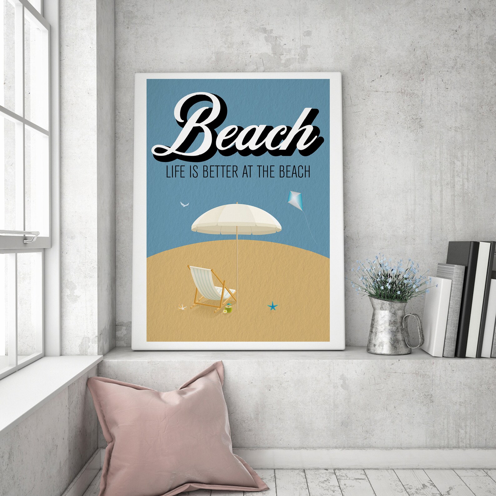 Beach quote Instant Digital Download Modern Wall Decor Etsy