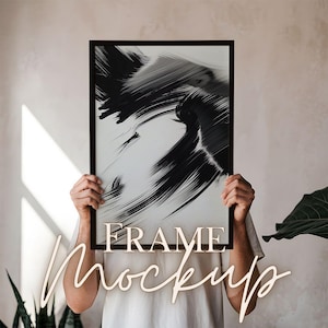Lifestyle Poster Frame Mockup: Realistic Artwork Display (Digital Download)